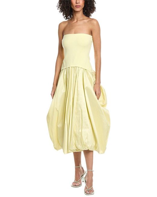 Jonathan Simkhai Yellow Izzy Midi Dress