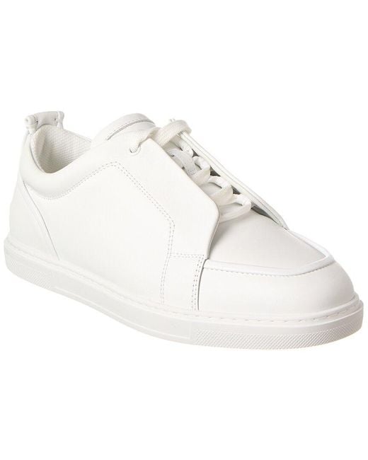 Christian Louboutin White Jimmy Leather Sneaker for men