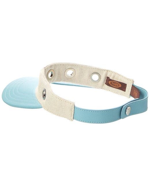 Tod's Blue Leather Visor
