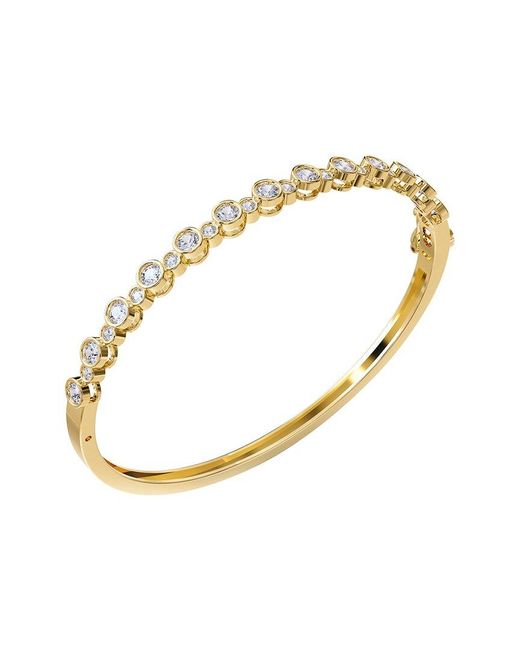 Lab Grown Diamonds Metallic 14K 1.82 Ct. Tw. Lab-Grown Diamond Bangle Bracelet