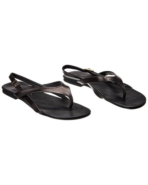 Saint Laurent Black Keith Leather Sandal (Authentic Pre-Owned)