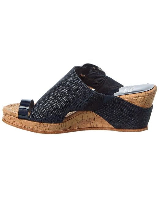 Donald J Pliner Blue Gyer Raffia Sandal