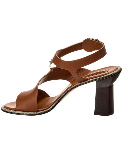 Ferragamo Brown Mapi Leather Sandal