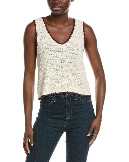 Z Supply Blue Yessenia Whipstitch Tank Top