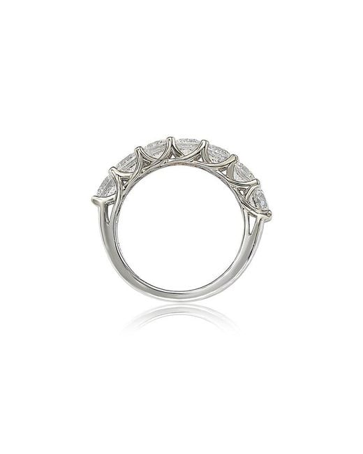 Suzy Levian Metallic Silver Cz Ring