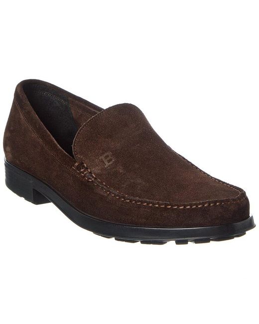 Bally Brown Otinel Suede Moccasin for men