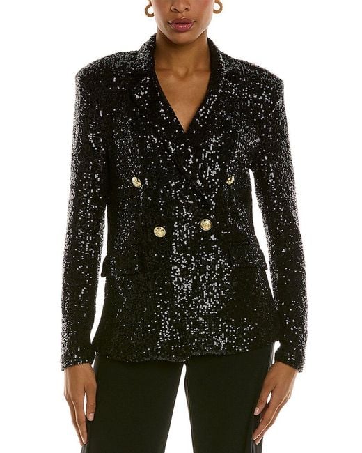 Alexia Admor Black Abbi Double-breasted Jacket