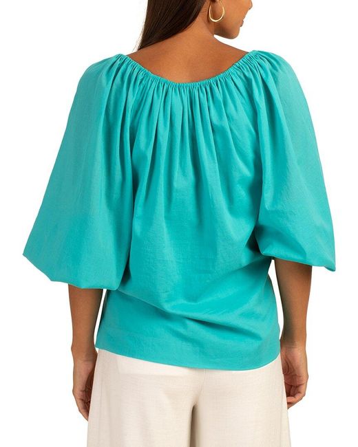 Trina Turk Blue Relaxed Fit Sandia 2 Top
