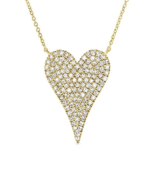 Sabrina Designs White 14k 0.36 Ct. Tw. Diamond Heart Necklace