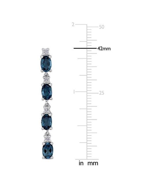 Rina Limor White 4.24 Ct. Tw. L & Topaz Earrings