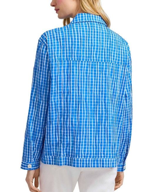 Foxcroft Blue Thelma Crewneck Jacket