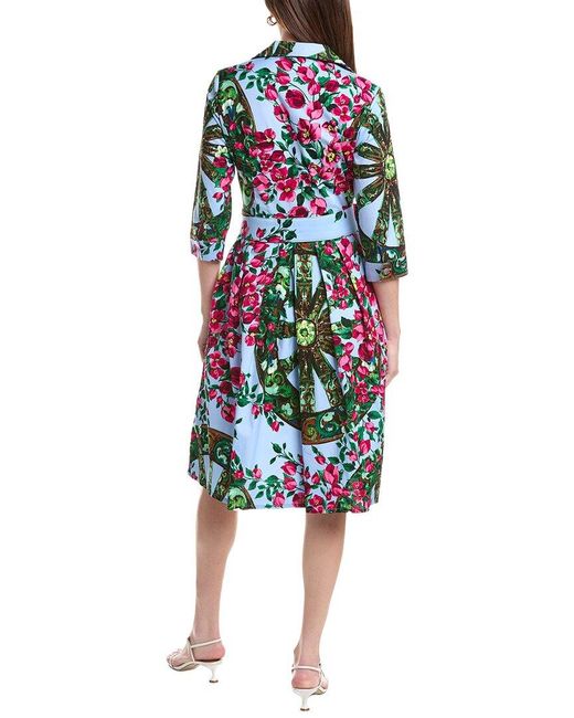 Samantha Sung Blue Audrey Shirtdress