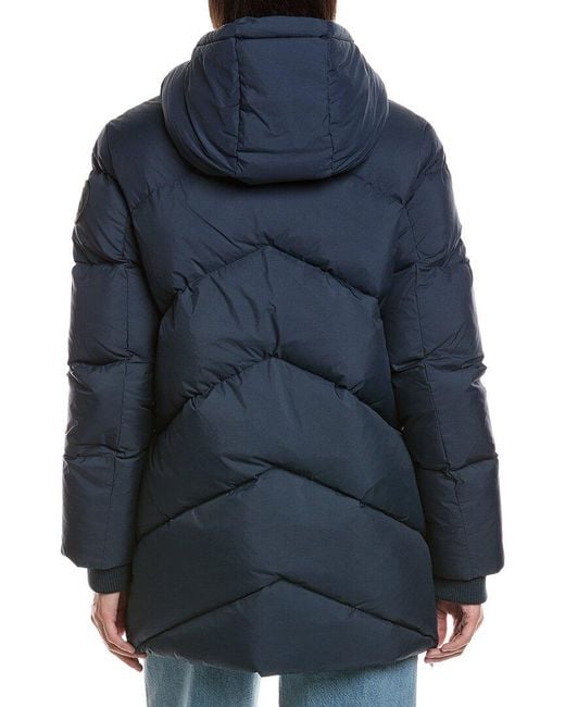 Scotch & Soda Blue Fallon Boxy Puffer Coat