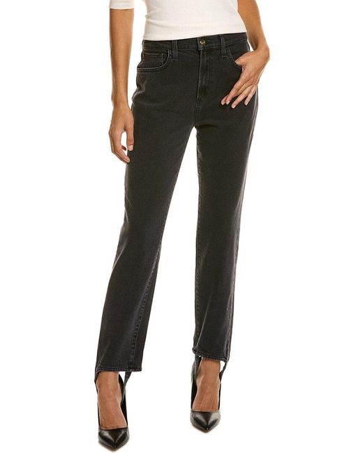 FAVORITE DAUGHTER Black The Evelyn High-Rise Storm Slim Straight Jean