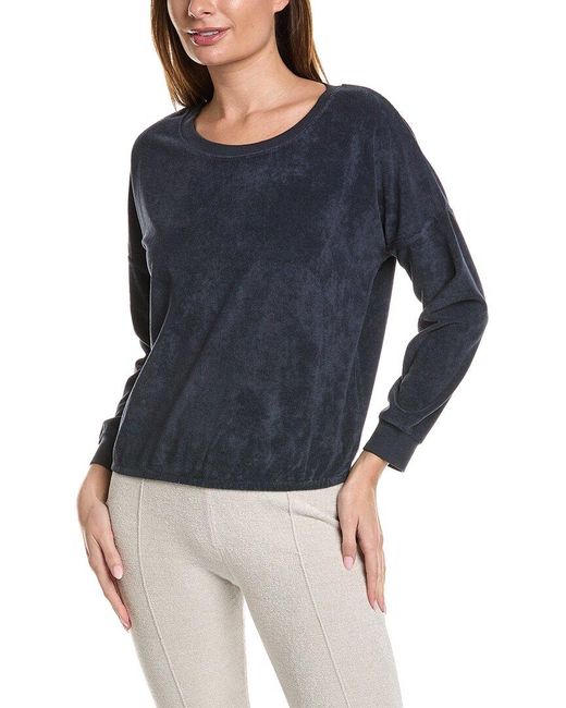 Barefoot Dreams Blue Cozyterry Dolman Pullover