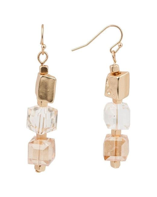 Saachi White Drop Earrings