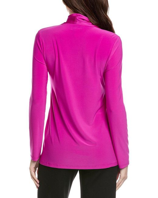 Joseph Ribkoff Pink Tie-Neck Top