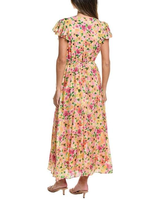Cece Red Wrap Front Maxi Dress