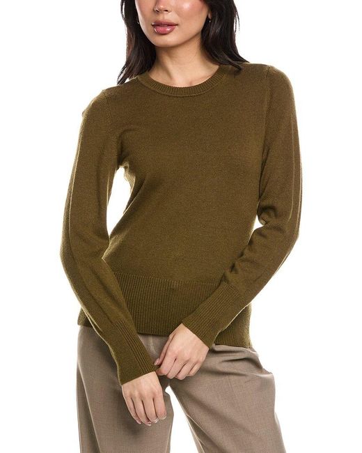 Reiss Green Anne Wool-Blend Crewneck Sweater