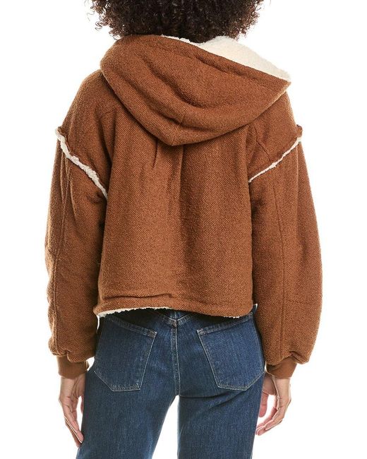 Saltwater Luxe Brown Sherpa-Lined Jacket