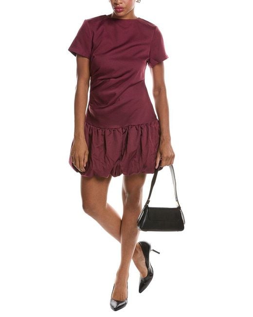 Estellina Red Solid Mini Dress