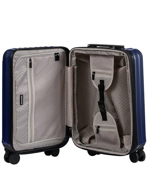 CHAMPS Blue Element 3pc Expandable Luggage Set