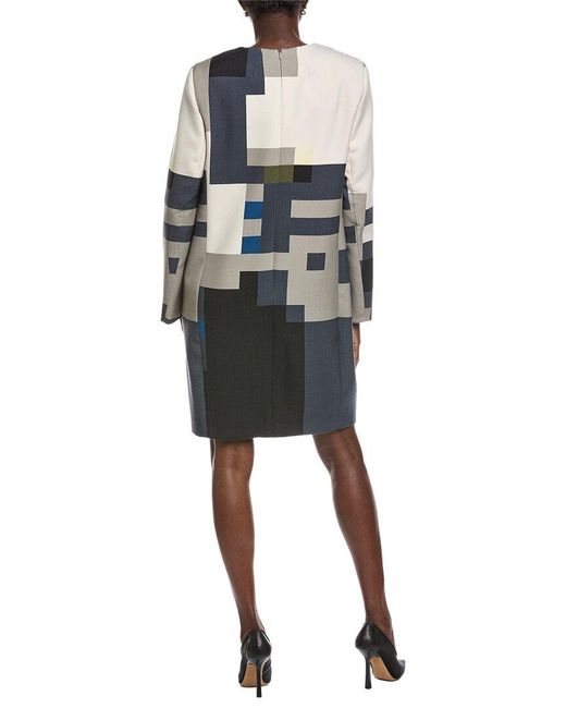 Akris Natural Wool Midi Dress