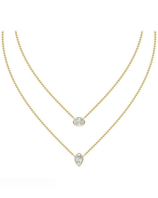 Lab Grown Diamonds Metallic 14K 2.21 Ct. Tw. Lab-Grown Diamond Necklace