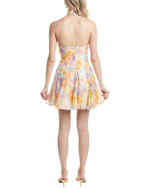 Astr Natural Sommar Linen-Blend Mini Dress