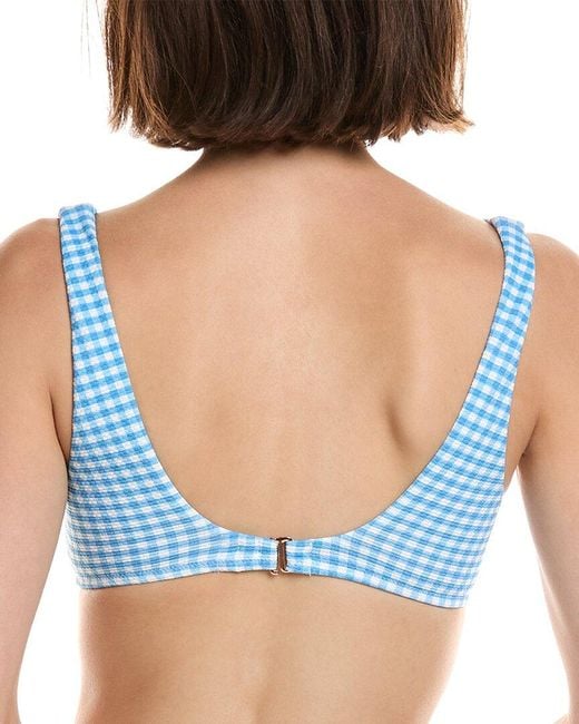 Raisins Blue Lace Up Swim Top