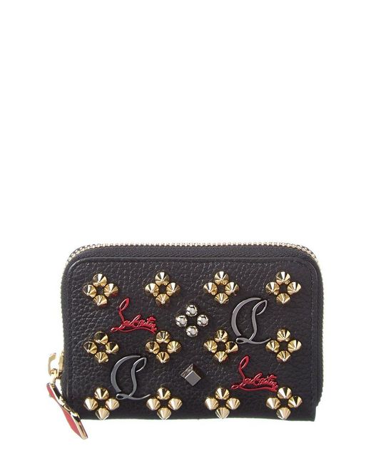 Christian Louboutin Gray W Panettone Leather Coin Purse