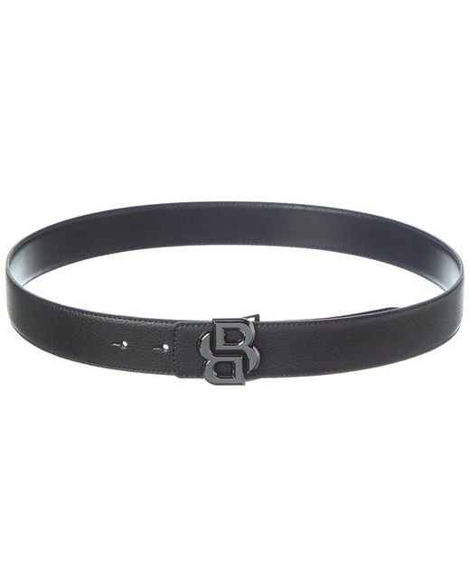 Boss Blue B Icon Leather Belt for men
