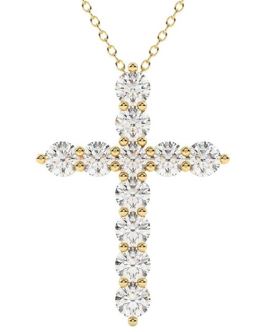 Diamond Select Cuts Metallic 14K 5.00 Ct. Tw. Diamond Pendant Necklace