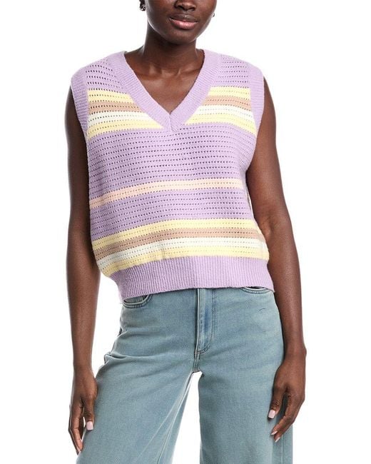 ANNA KAY Purple Zola Cashmere-Blend Gilet