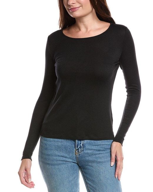 Lafayette 148 New York Black Gilbert Wool-Blend Sweater