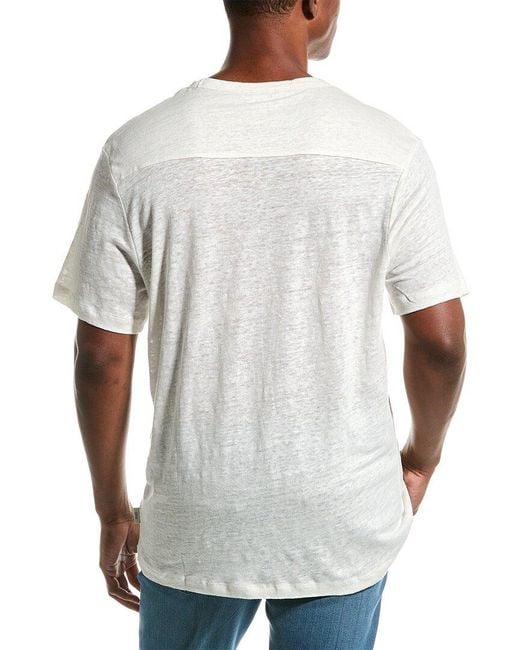 Onia White Chad Linen T-shirt for men