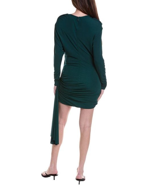 Christopher Esber Green Side Cowl Drape Extension Dress
