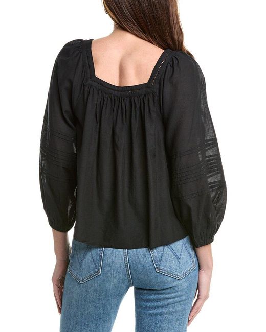 Madewell Black Flowy Top