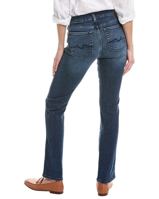 7 For All Mankind Blue Kaia Straight Jean
