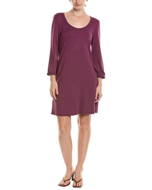 Tommy Bahama Purple Darcy 3/4 Sleeve Short Dress