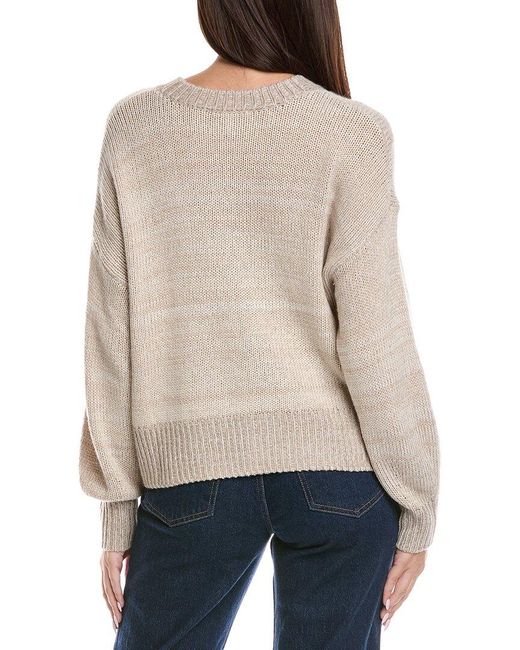 Splendid Gray Lyla Colorblock Wool-Blend Sweater