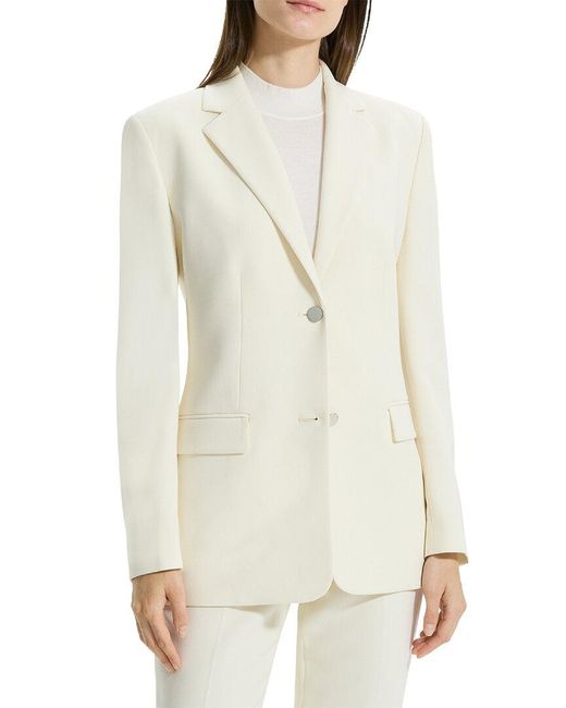 Theory White Relaxed Jacket