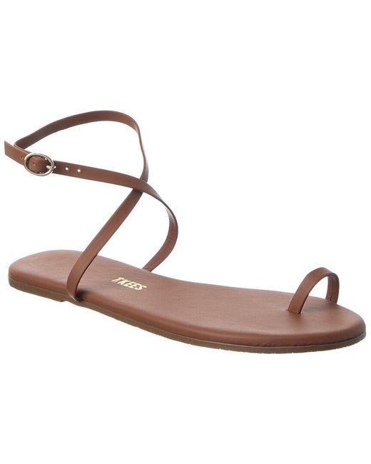 TKEES Pink Phoebe Leather Sandal