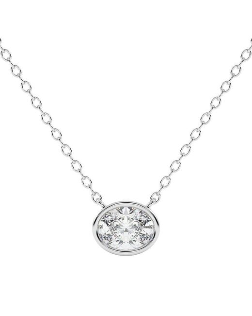Lab Grown Diamonds Metallic 14K 1.00 Ct. Tw. Lab-Grown Diamond Necklace