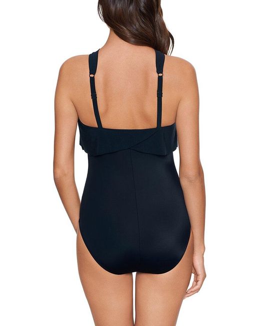 Magicsuitr Blue Square Cut Liza One-Piece