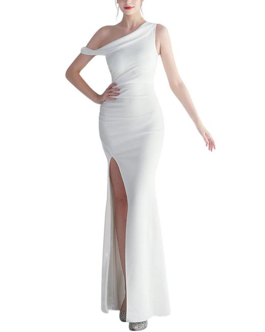 KALINNU White Maxi Dress