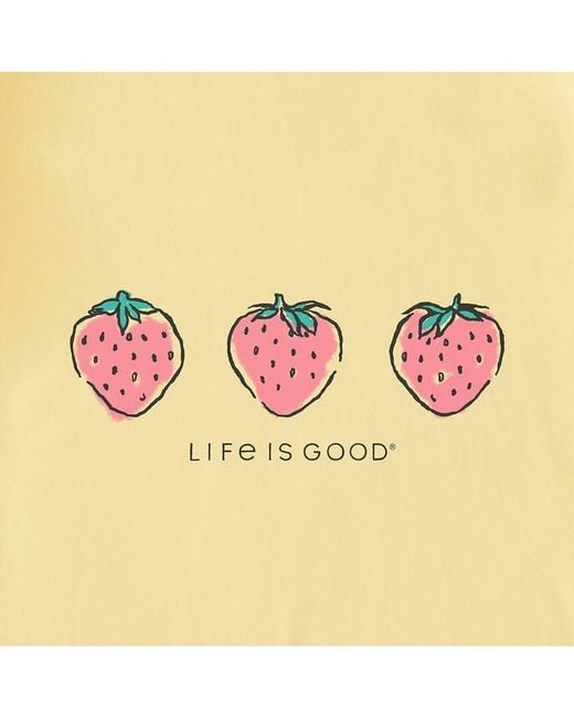 Life Is Good. Yellow Crusher V-Neck T-Shirt