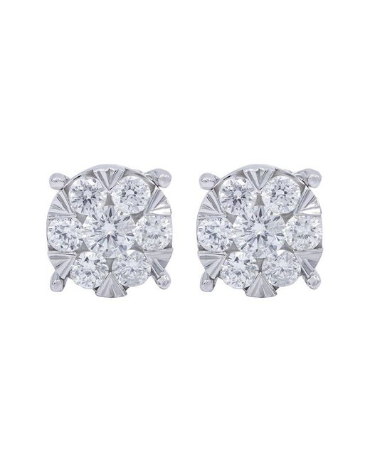 Diana M Multicolor Fine Jewelry 14k 0.76 Ct. Tw. Diamond Earrings