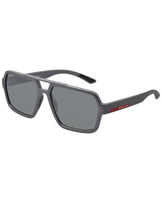 Prada Gray 59Mm Sunglasses for men