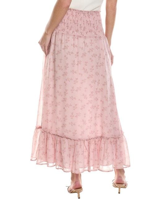 Saltwater Luxe Pink Smocked Maxi Skirt